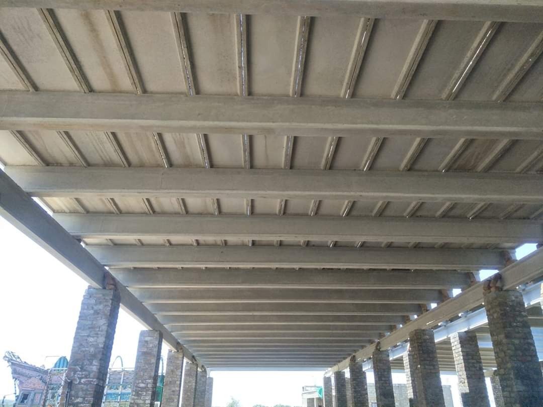 Modular precast wall panels and columns ready for site installation
